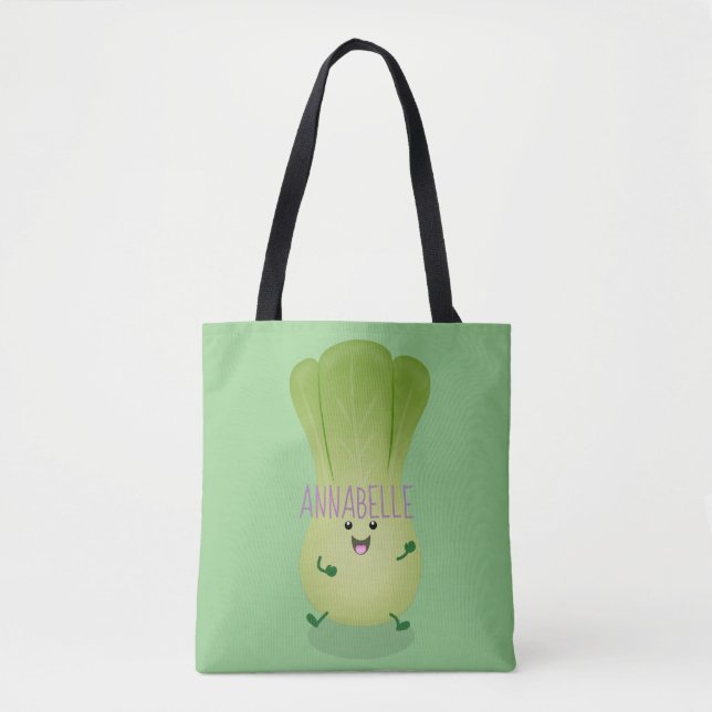 Tote Bag dessin animé mignon de bok choy (Devant)