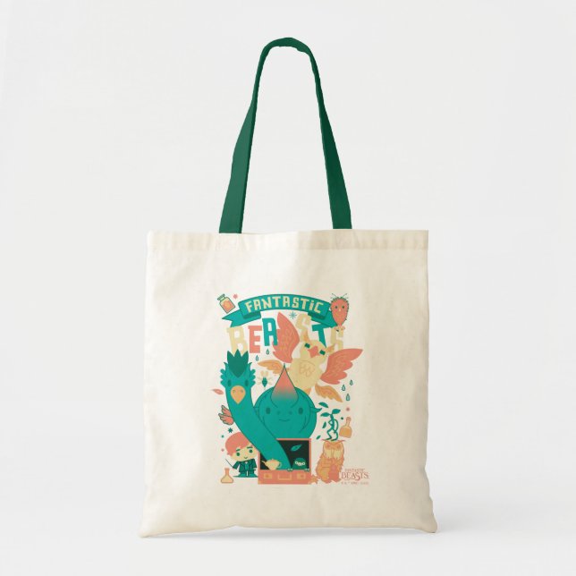 Tote Bag Dessin Bêtes Fantastiques Avec Newt Scamander (Devant)