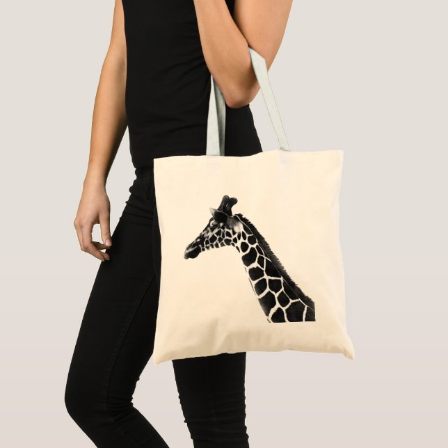 Tote Bag Dessin de charbon de bois Giraffe (Devant (produit))