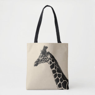 Tote Bag Dessin de charbon Giraffe 