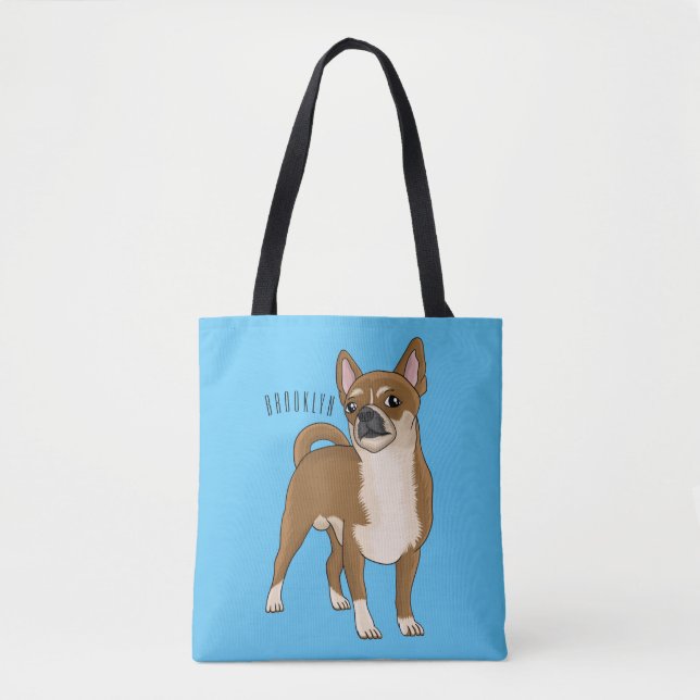 Tote Bag Dessin de Chihuahua pour chien (Devant)
