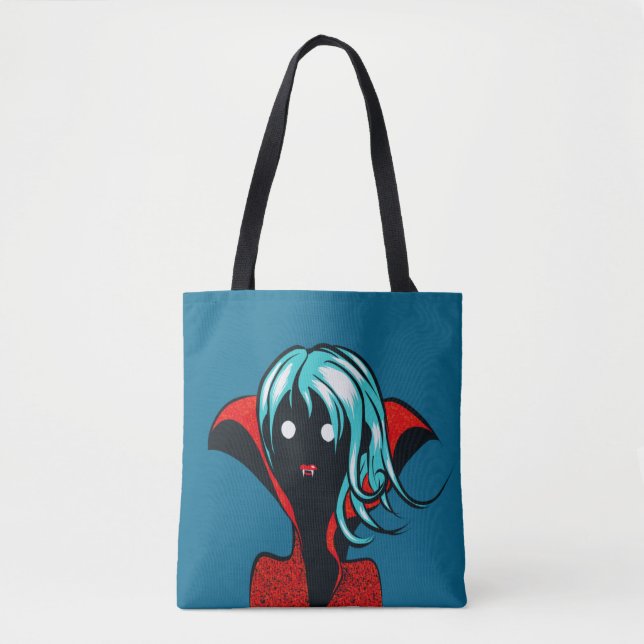 Tote Bag Dessin de fille Vampire Whimsigoth Funny Goth (Devant)