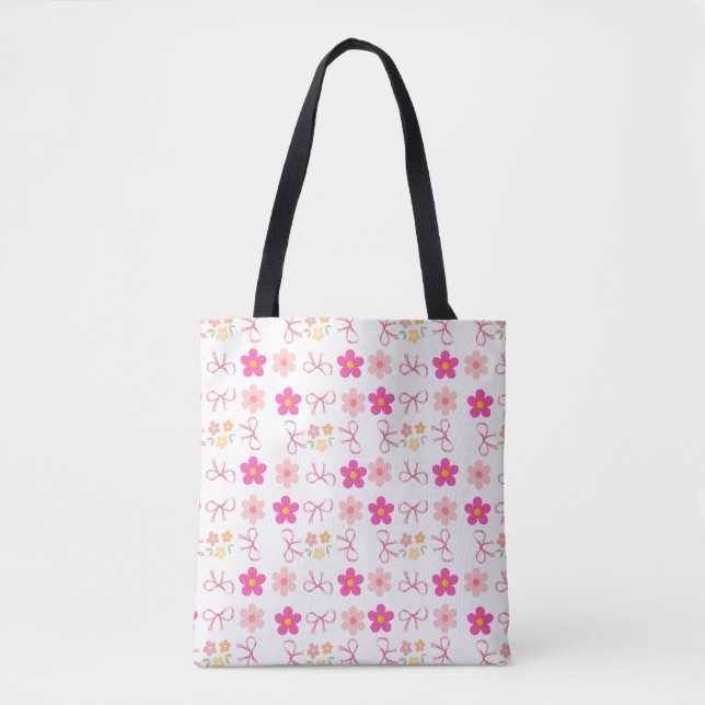 Tote Bag Dessin de fleurs  (Devant)