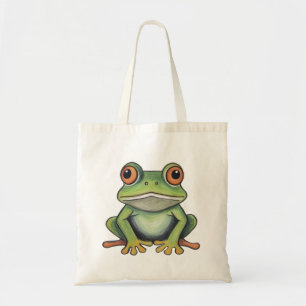 Tote Bag Dessin de grenouille au crayon de couleur