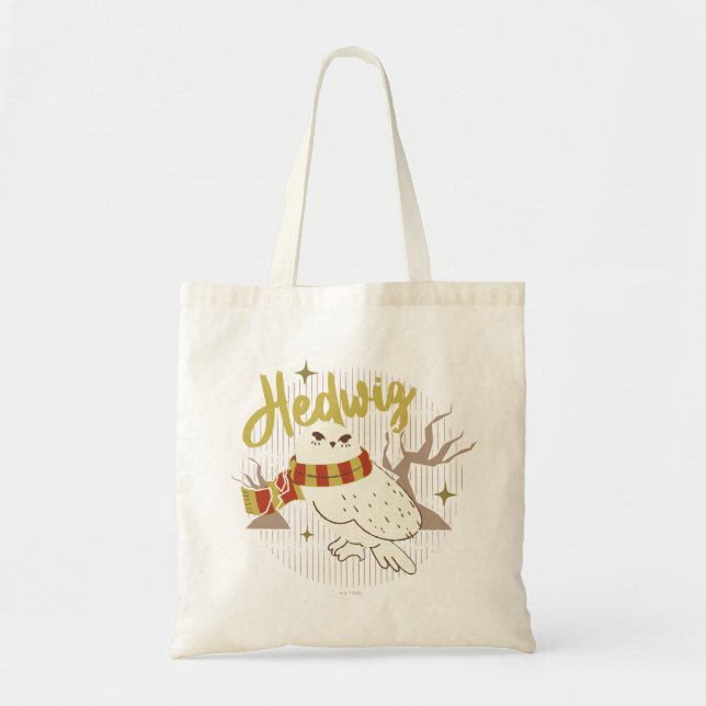 Tote Bag Dessin de Hedwig dans une forêt fantaisiste (Devant)