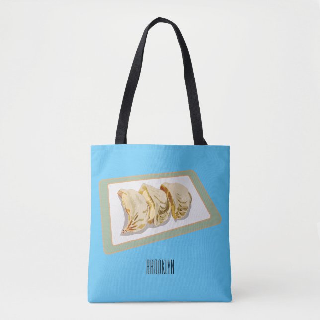 Tote Bag Dessin de Jiaozi / Chinese dumplings (Devant)