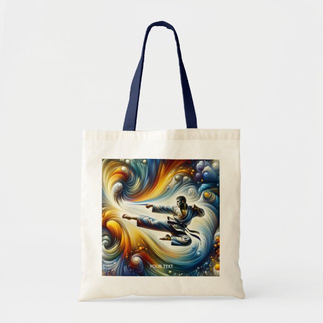 Tote Bag Dessin de karaté Abstrait Imaginaire (Devant)