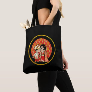 Tote Bag Dessin de la chambre de mariée de Mariage indien
