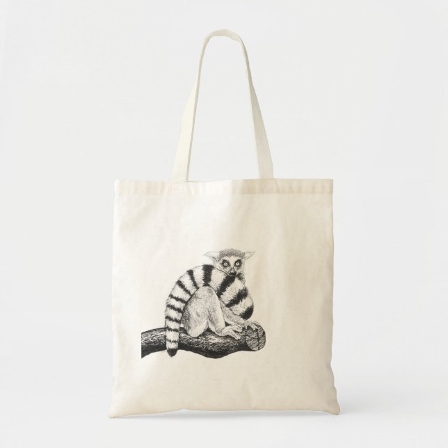Tote Bag Dessin de lémur (Devant)