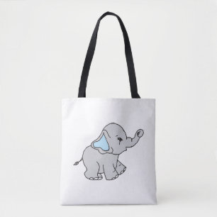 Tote Bag Dessin d'éléphant Motif à main rose