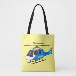 Tote Bag Dessin d'hélicoptère du service de police mignon