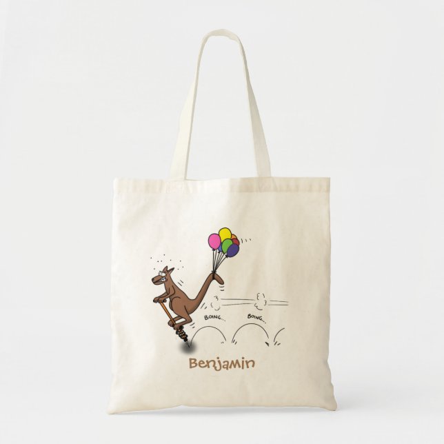Tote Bag Dessin d'humour australien kangourou (Devant)