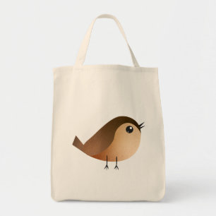 Tote Bag Dessin d'Oiseau de Bruant