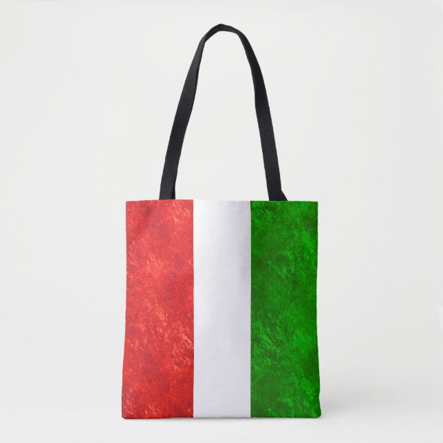 Tote Bag Dessin du drapeau italien (Devant)