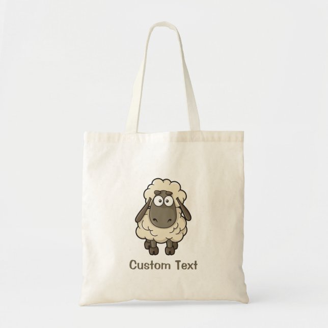 Tote Bag Dessin en mouton beige (Devant)
