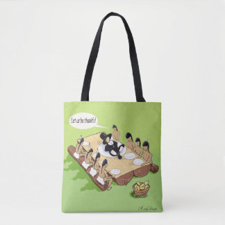 Tote Bag Dessin humoristique amérindien d'Humour foncé