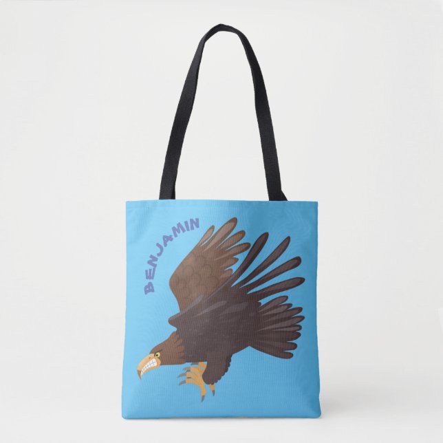 Tote Bag dessin humoristique d'aigle royal (Devant)