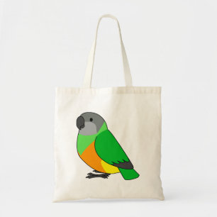 Tote Bag Dessin humoristique de perroquet sénégal