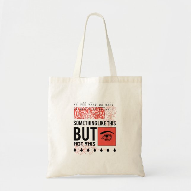 TOTE BAG DESSIN INCROYABLE DE FLEUR ET D'ŒIL (Devant)
