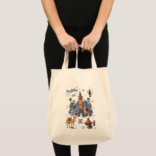 Tote Bag Dessin mignon de la mosquée Koutoubia Marrakech