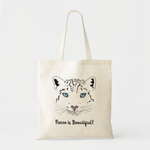 Tote Bag Dessin moderne léopard de neige Fierce est magnifi