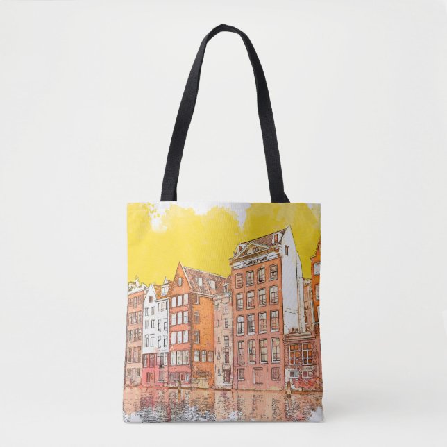 Tote Bag Dessin ou illustration de couleur d'eau (Devant)
