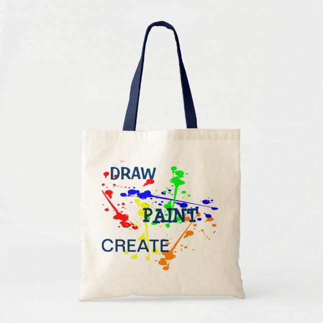 Tote Bag Dessin, Peindre, Créer un objet peinture splaster (Devant)
