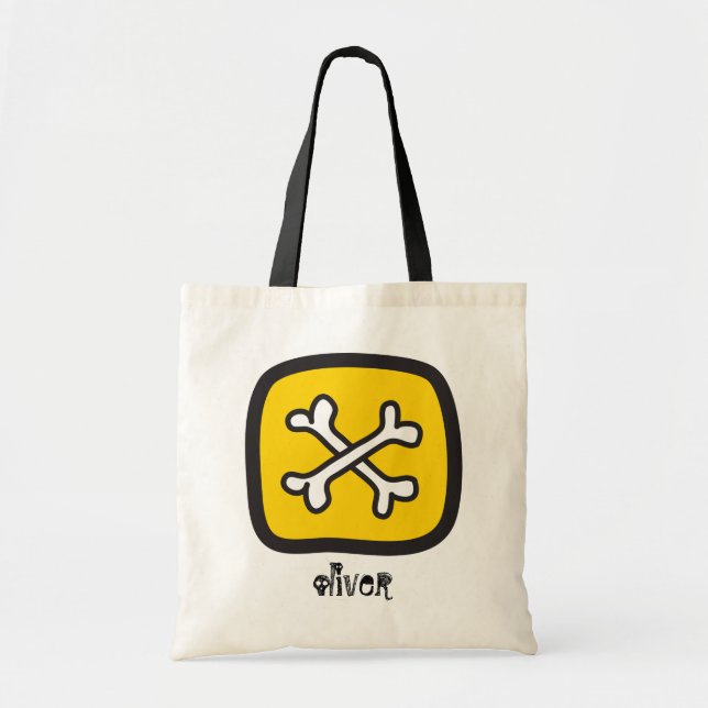 Tote Bag Dessin Pirate Skull & Bone Kid's Halloween Party (Devant)