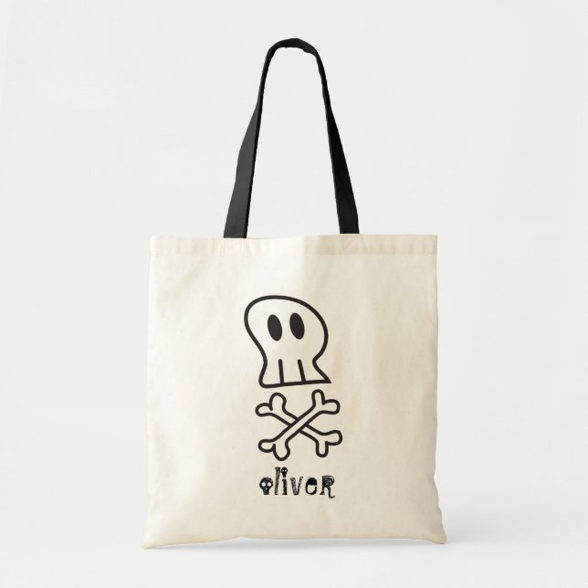Tote Bag Dessin Pirate Skull & Bone Kid's Halloween Party (Devant)