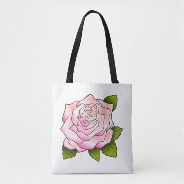 Tote Bag Dessin rose vintage (Devant)