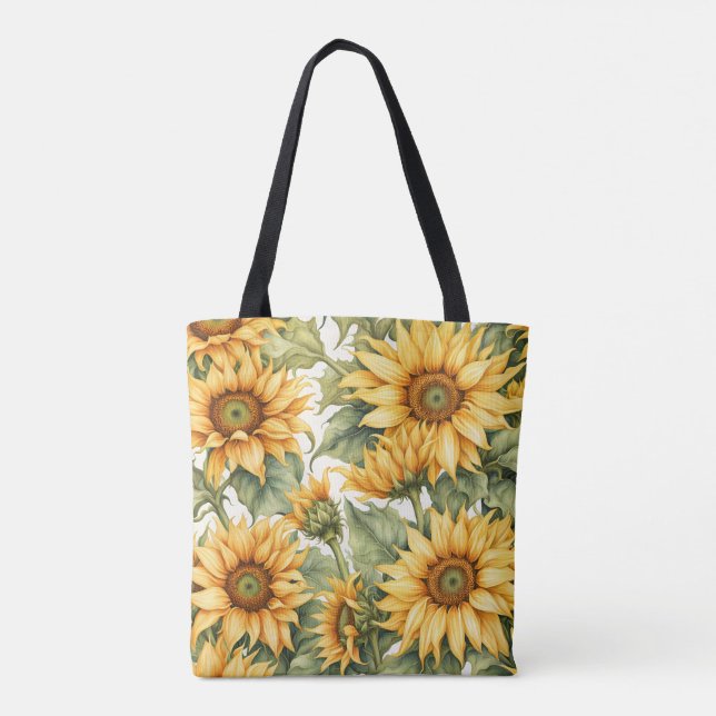 Tote Bag Dessin sur les tournesols (Dos)