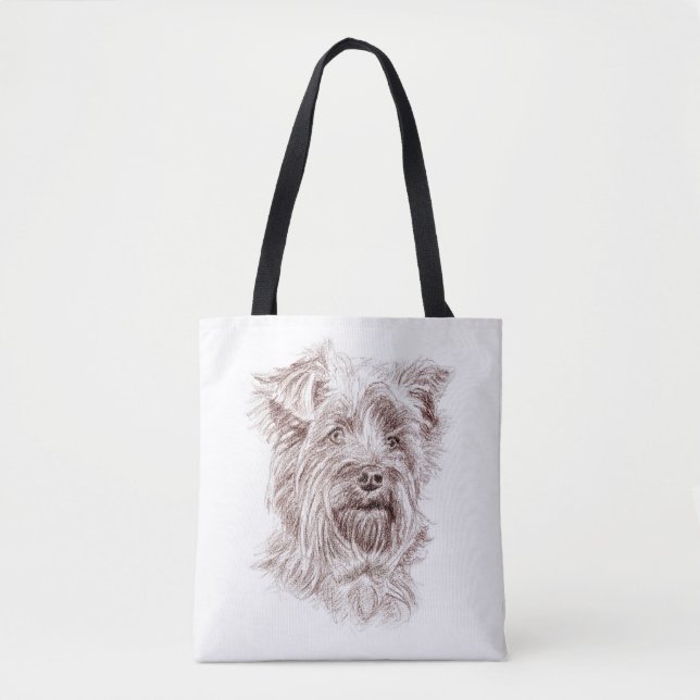Tote Bag Dessin Yorkshire Terrier (Devant)