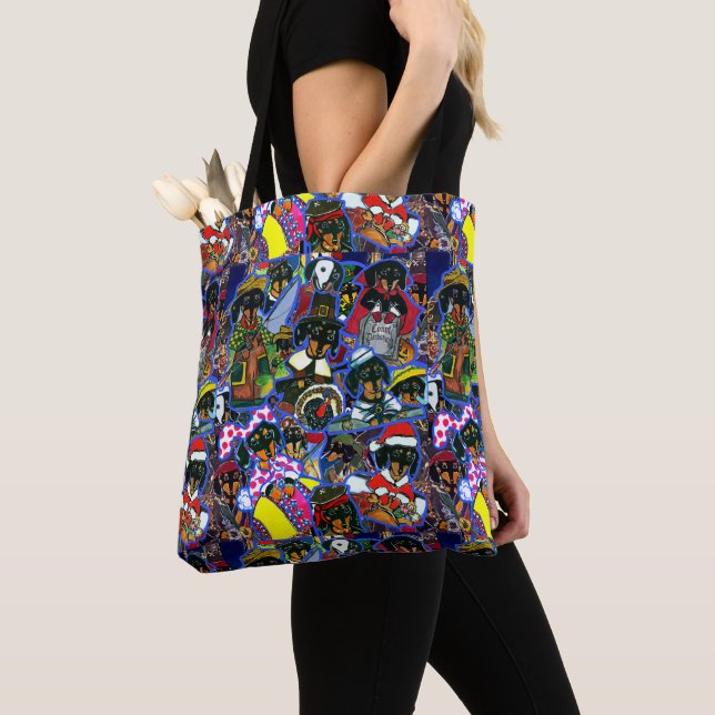 Tote Bag Dessins animés de teckel (De près)