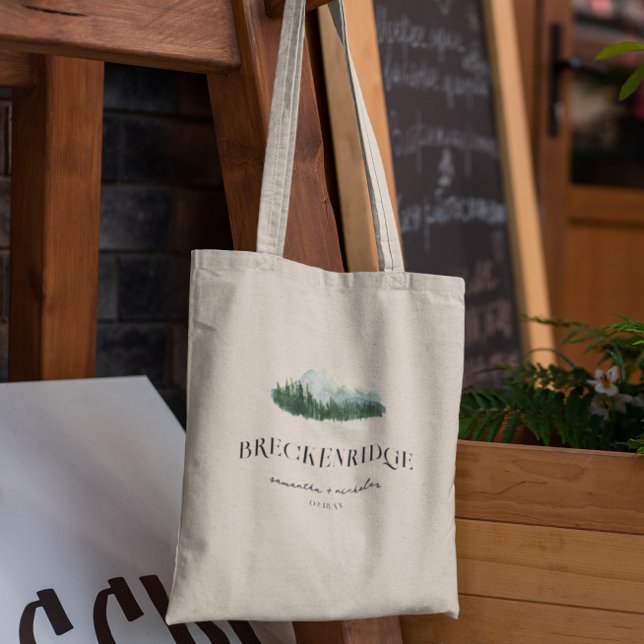 Tote Bag Destination de montagne | Bienvenue Mariage (Créateur téléchargé)