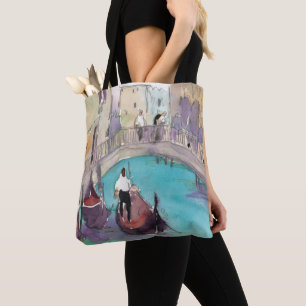 Tote Bag Destinations Aquarelle Venise Gondola Ride