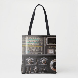 Tote Bag Détails d'un ancien récepteur radio am
