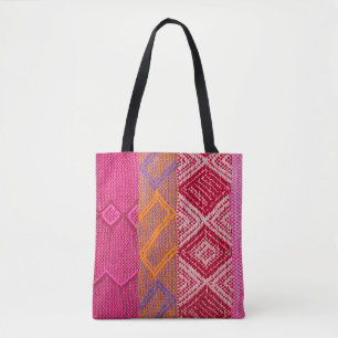 Tote Bag Détails photo de tissu indien avec motif coloré