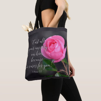 Tote Bag Détendez toute votre angoisse Bible chrétienne et