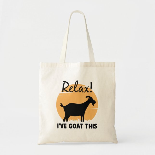 Tote Bag Détendez-vous, j'ai chèvre ça (Devant)