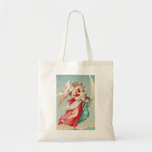 Tote Bag Deux anges portent un petit enfant (Devant)