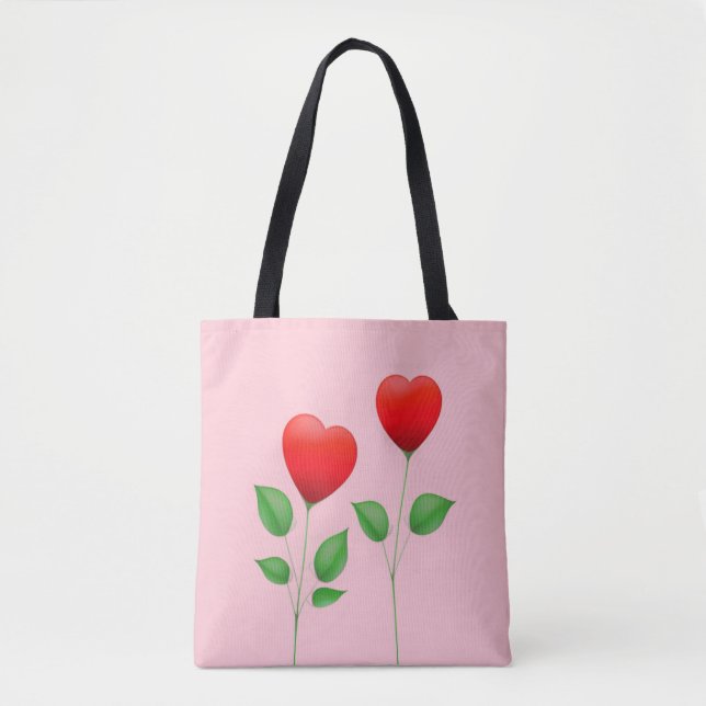 Tote Bag Deux Beaux Coeurs Enchanteurs (Devant)