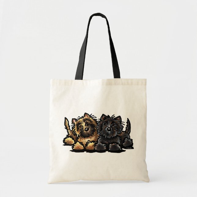 Tote Bag Deux Cairn Terriers (Devant)