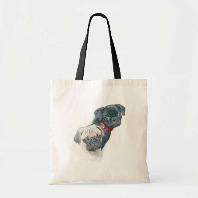 Tote Bag Deux carlins (Devant)