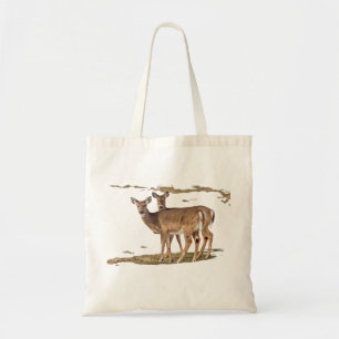 Tote Bag Deux cerfs à queue blanche en alerte