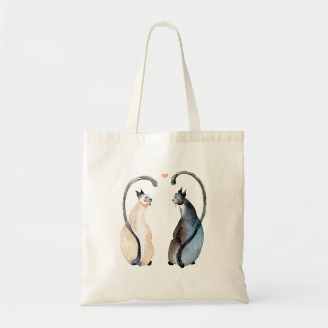 Tote Bag Deux chats amoureux (Devant)
