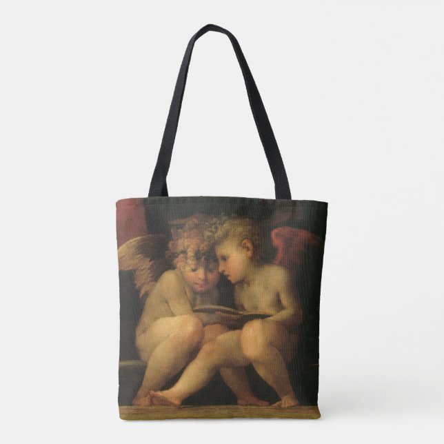 Tote Bag Deux chérubins lisant par Rosso Fiorentino, Anges (Dos)