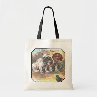 Tote Bag Deux Chiens parlent à une grenouille