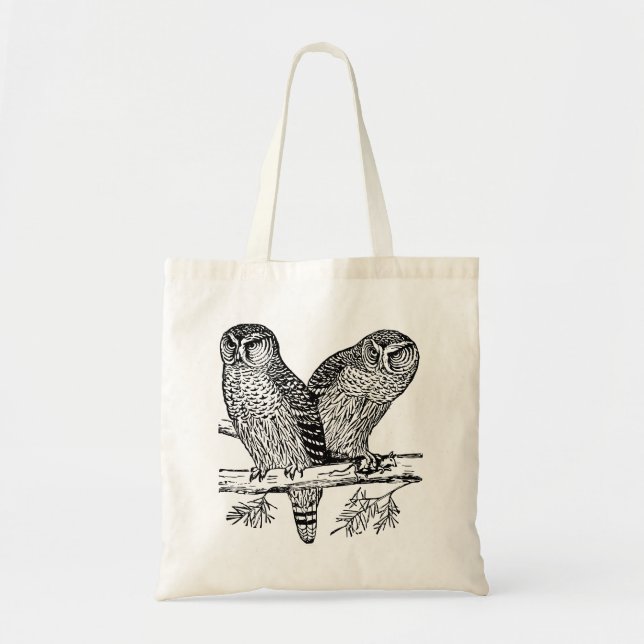 Tote Bag Deux Chouettes (Devant)