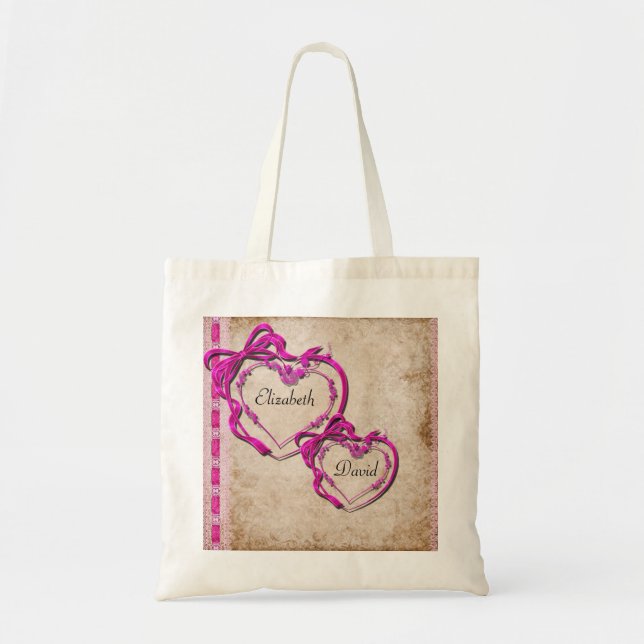 Tote Bag Deux coeurs ensemble (Devant)