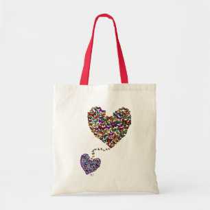 Tote Bag Deux Coeurs papillons